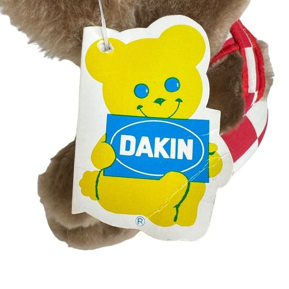 1979 DAKIN Purina Ralston Bear Plush Brown Teddy Stuffed Animal Toy Red White - Picture 8 of 10